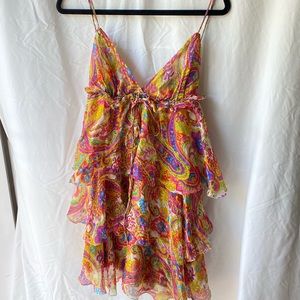 VINTAGE D&G PAISLEY SILK MINI DRESS